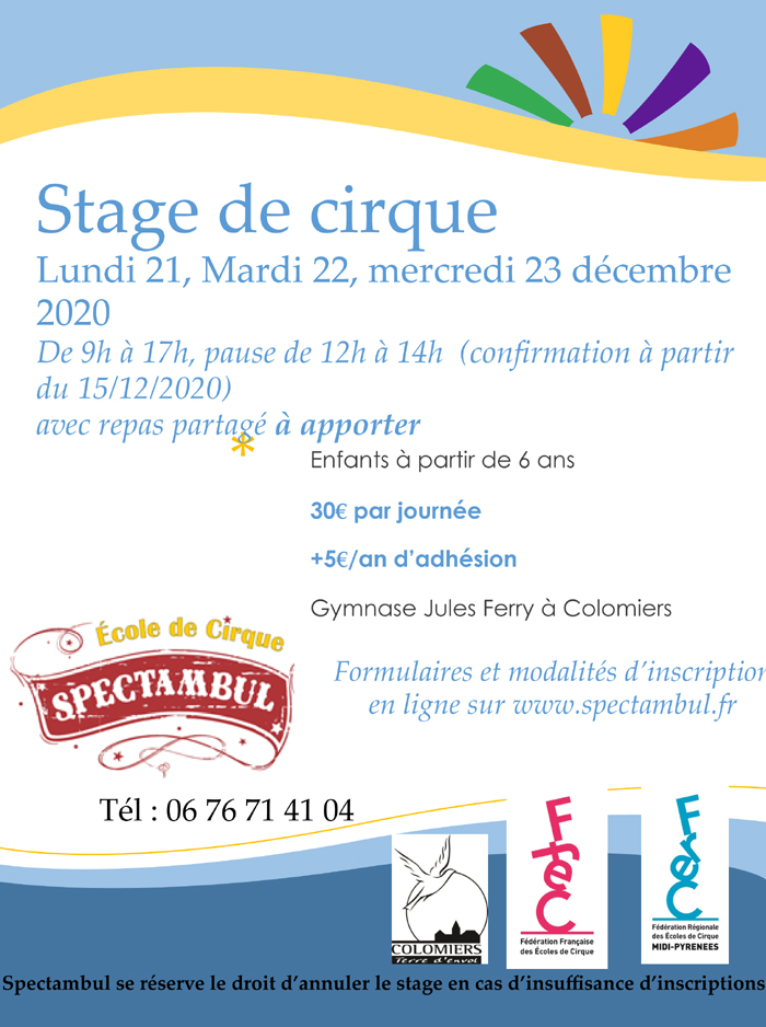 Stage Noël 2020