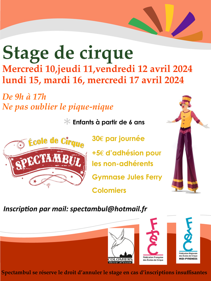Stage avril 2024