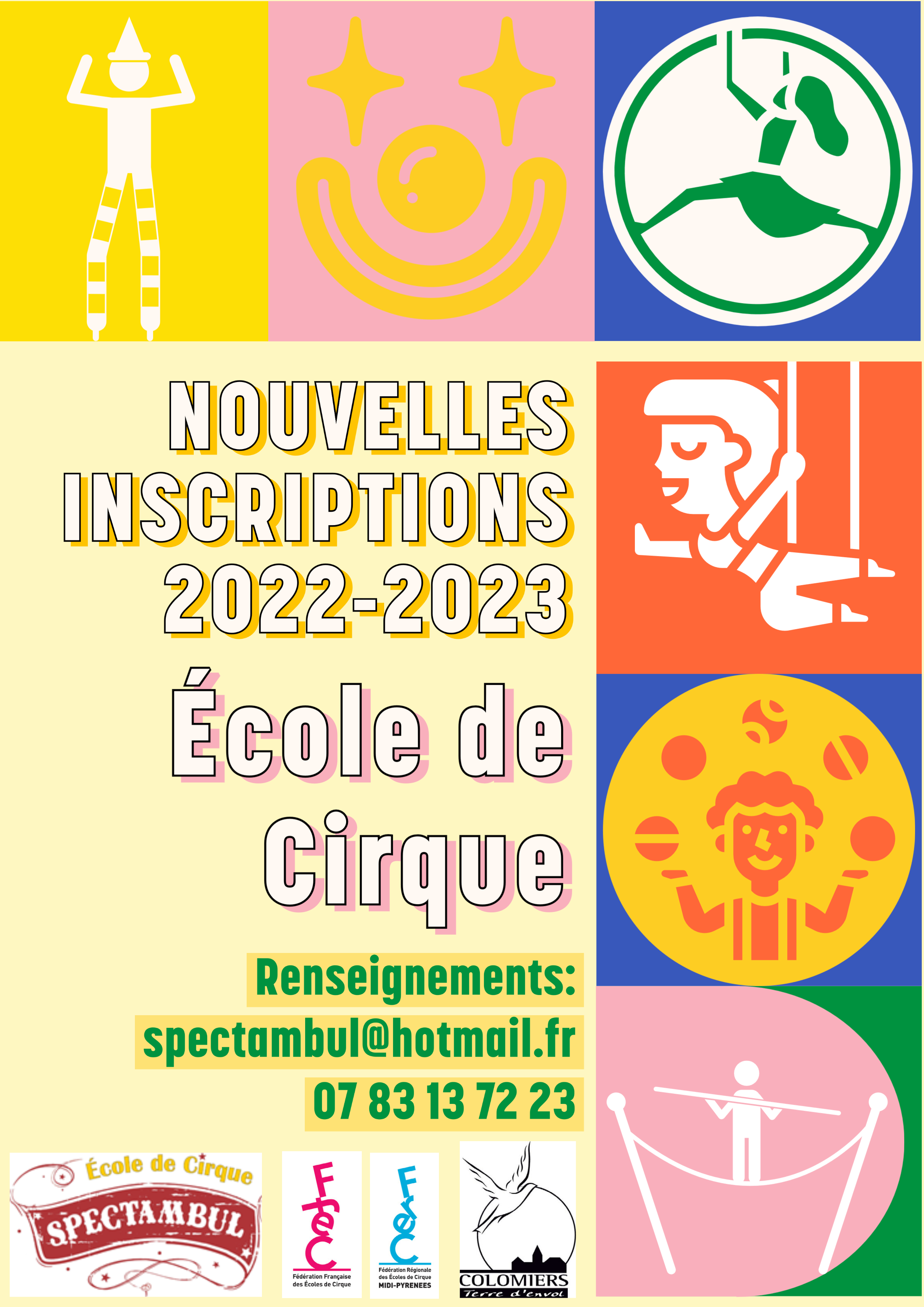Nouvelles inscriptions SPECTAMBUL 2022-2023